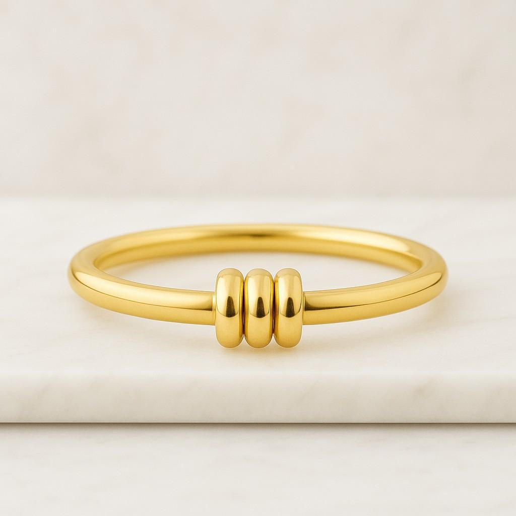 Zircon Set Eternity Band Connected Ring Set Trendy Stacking Rings 925 Silver Gold Plated Ring 3 Connectors Engagement Ring Wedding Ring