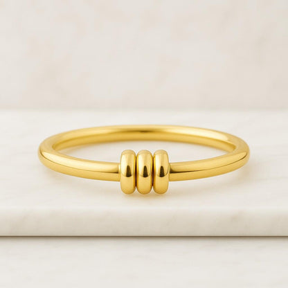 Zircon Set Eternity Band Connected Ring Set Trendy Stacking Rings 925 Silver Gold Plated Ring 3 Connectors Engagement Ring Wedding Ring