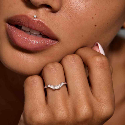 Tapered Baguette Lab Grown Diamond Wedding Band