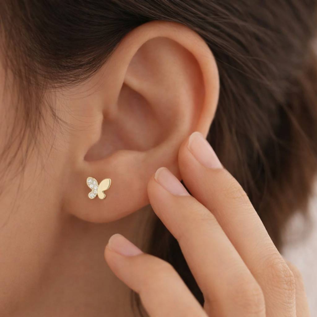 anniversary small stud earrings high polish gold finish ethical diamond jewelry usa trending search keywords