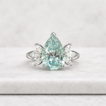 aqua gemstone ring sea glass ring mint stone ring icy blue ring sparkling ring bridal jewelry ring women jewelry ring fashion jewelry ring fine jewelry ring handmade jewelry ring