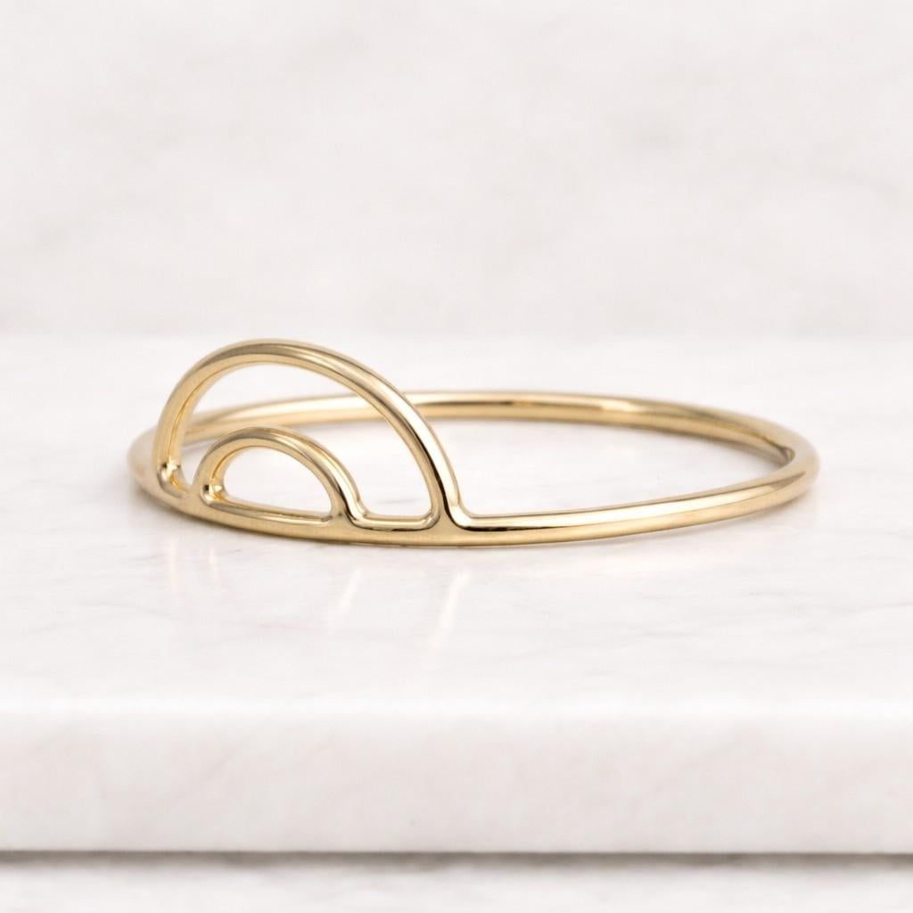 arch jewelry rainbow jewelry curve jewelry open ring design ring modern jewelry minimalist jewelry dainty jewelry simple jewelry stacking ring layering ring