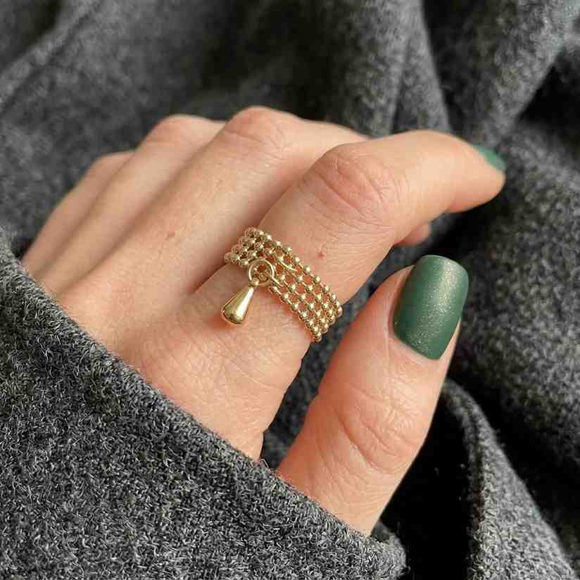 artisan piece handcrafted jewelry unique accessory gift for her daily jewelry wearable jewelry ring design bead pattern ring texture ring detail gold finish ring polished finish ring