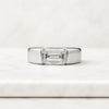 Emerald Cut Lab Grown Diamond Signet Ring in 14K