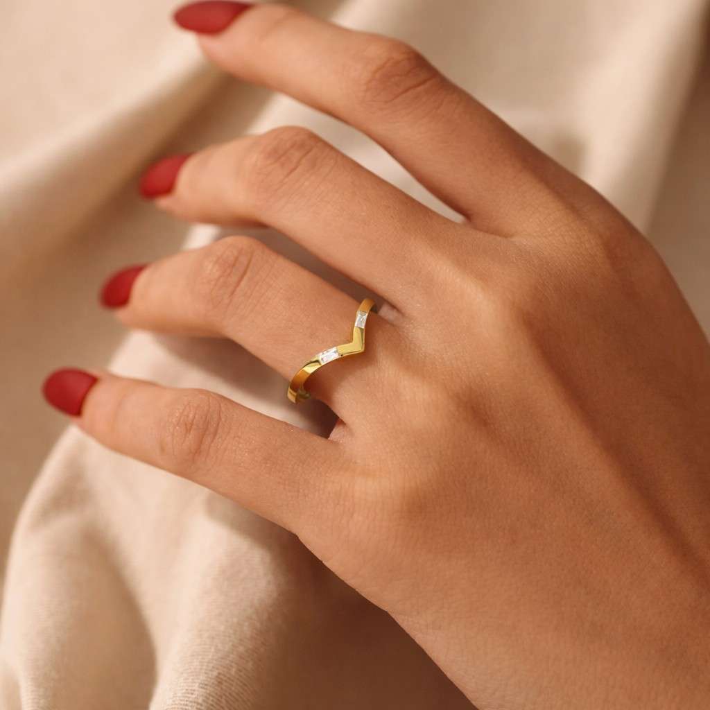 Emerald Cut Moissanite Eternity Ring, Gold Wedding Band, Anniversary Ring, Stackable Ring, Bridal Jewelry Gift