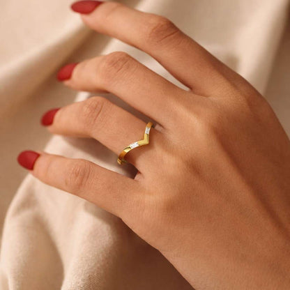 Emerald Cut Moissanite Eternity Ring, Gold Wedding Band, Anniversary Ring, Stackable Ring, Bridal Jewelry Gift
