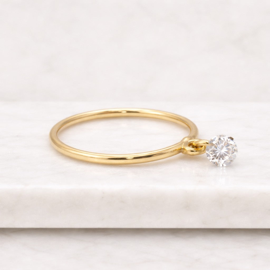 bezel look ring floating charm ring modern ring trendy ring fashion ring fine jewelry ring stackable ring finger ring gift ring custom ring birth month ring