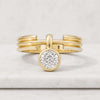Round Cut Lab Grown Diamond Bezel Set Band Ring