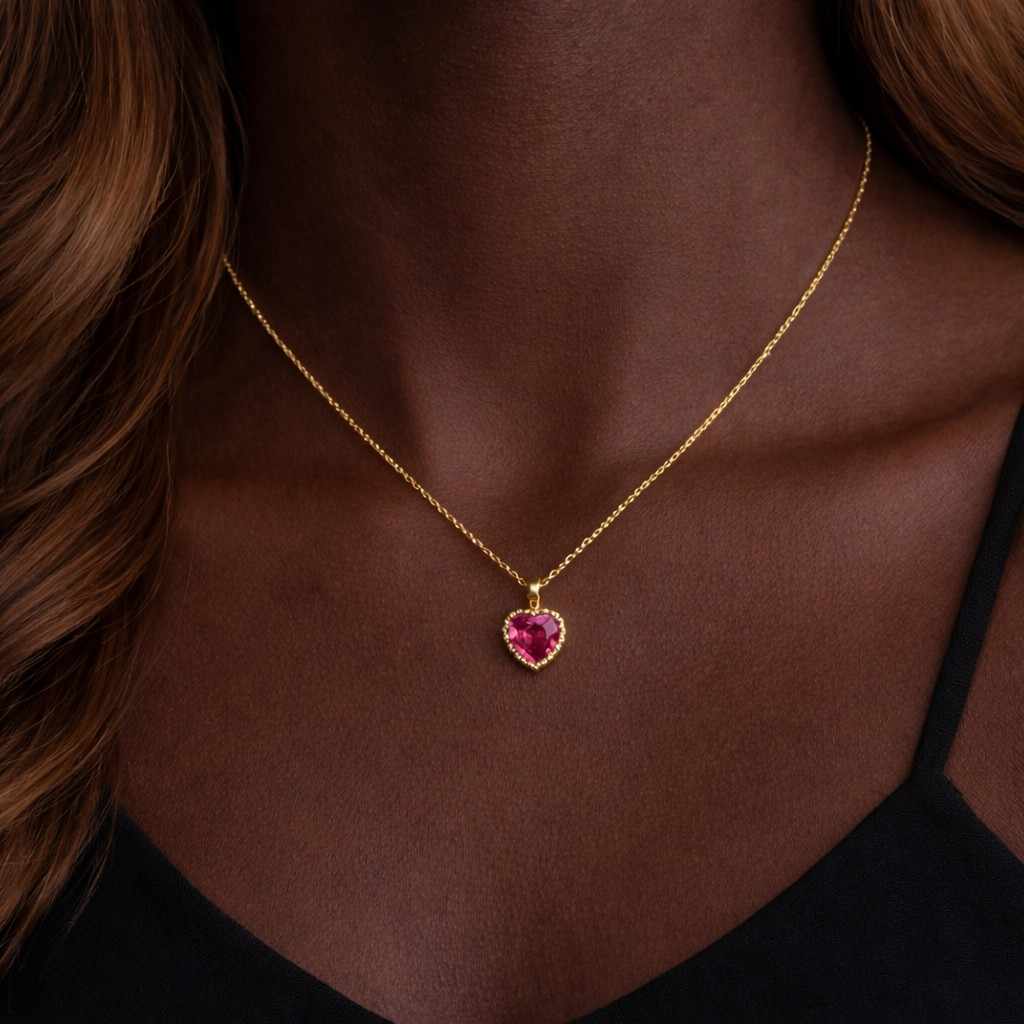 birthday necklace valentine necklace sweetheart necklace red heart necklace purple heart necklace sparkly necklace crystal necklace daily jewelry chic necklace trendy necklace