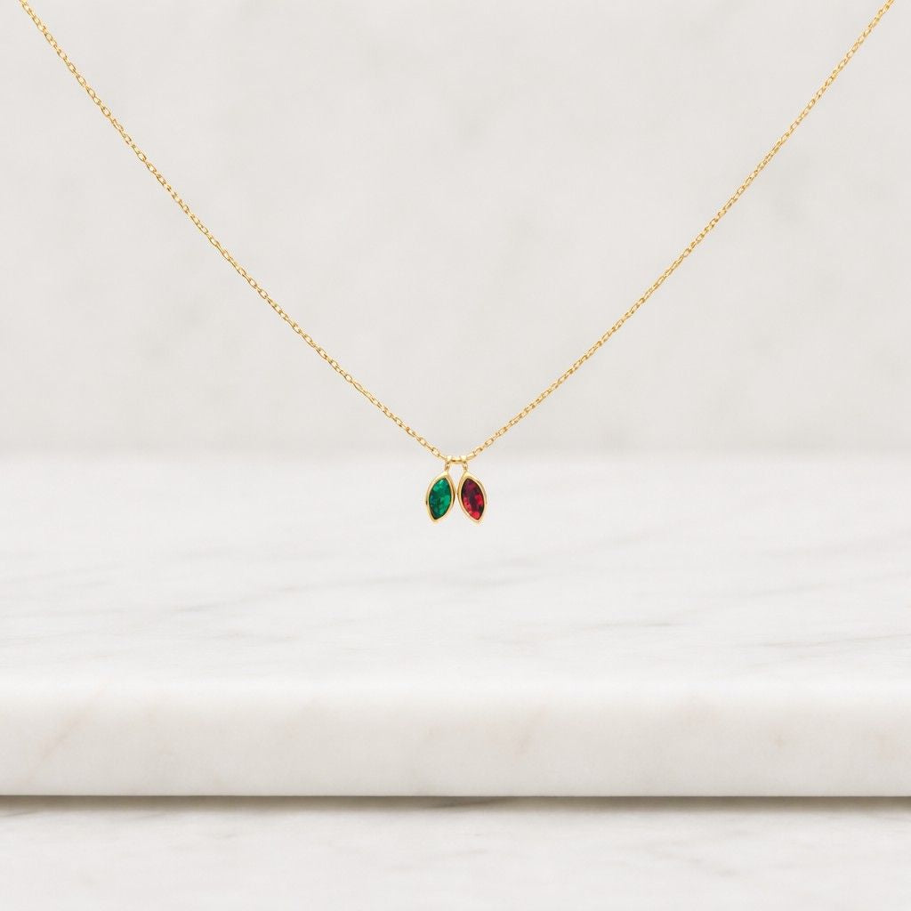 custom marquise birthstone necklace, 14k gold birthstone jewelry, family gift, anniversary gift for her, grandma gift, mothers day gift
