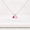 Pear Cut Birthstone Trio Pendant Necklace