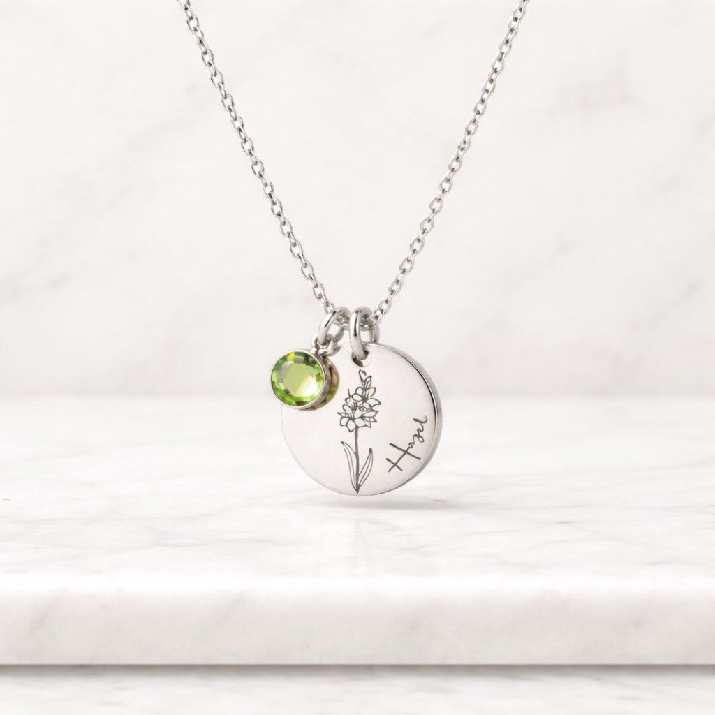 birthstone pendant peridot necklace green gemstone necklace diamond necklace moissanite necklace lab diamond necklace