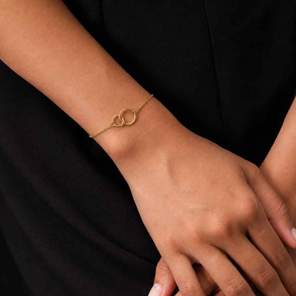 Knot bracelet with personalized engraving plate | Stainless steel, gold, rose, silver | Bridesmaids, maid of honor, bride, mom, best friend