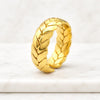 14K Gold Braided Wheat Band Ring