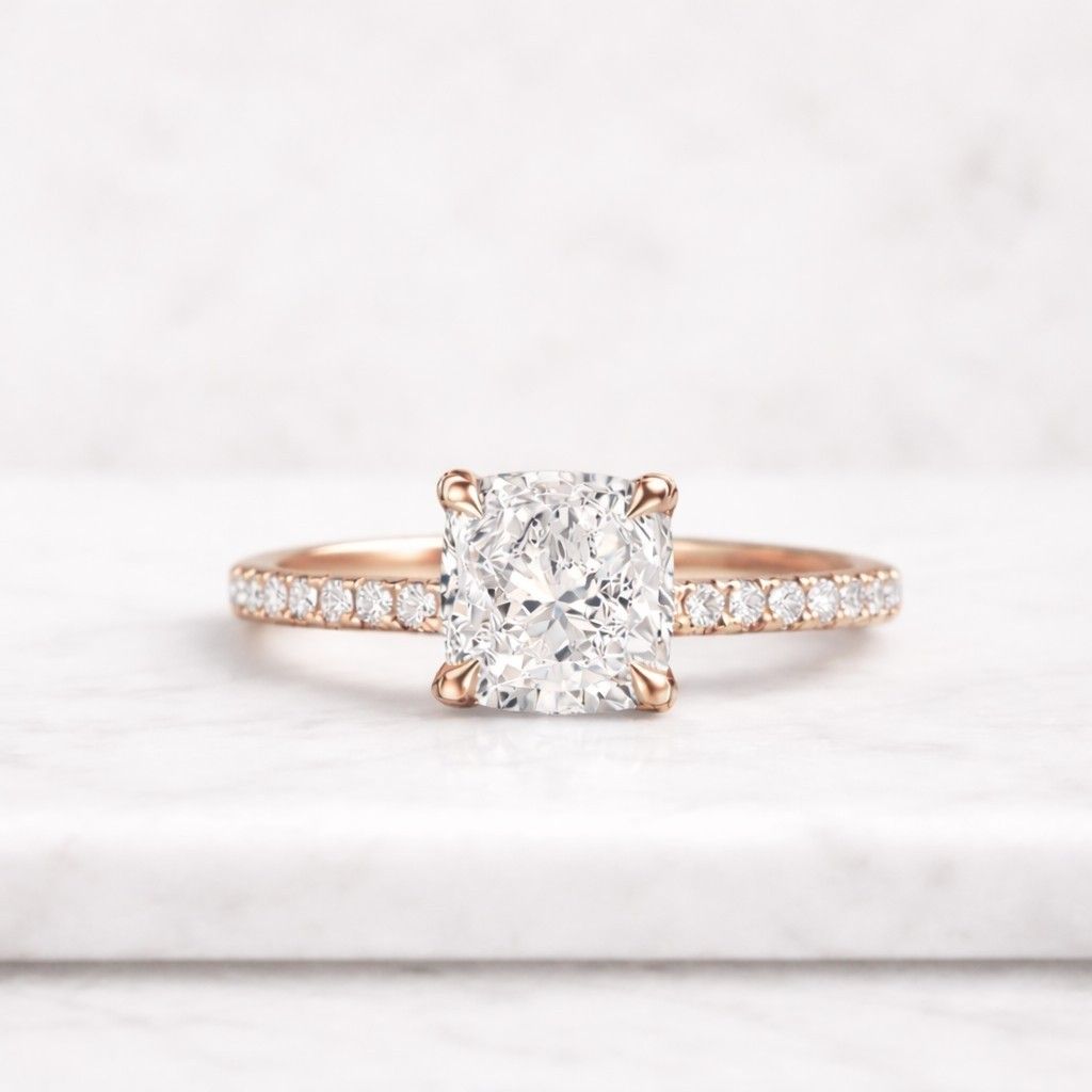 1.5ct engagement ring cushion cut colorless moissanite statement ring classic wedding jewelry
