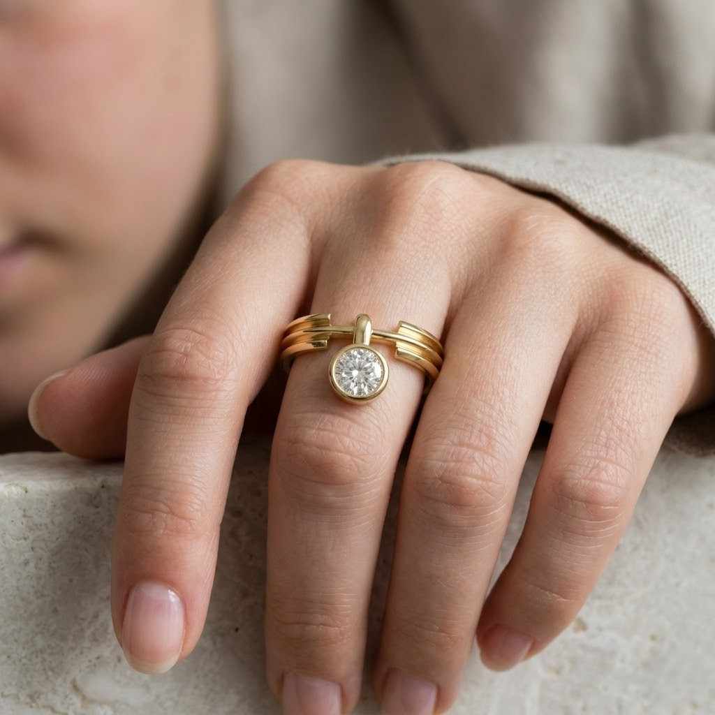 bridal ring fine jewelry luxury ring handmade ring elegant ring polished ring sleek ring chic ring fashion ring daily ring finger ring contemporary ring designer ring