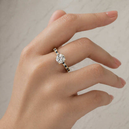 Moissanite Engagement Ring White Gold Three Stone Ring Twist Sapphire Diamond Half Eternity Ring Infinity Bridal Women Anniversary Ring
