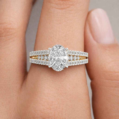 bright ring polished ring four prong ring double band ring oval stone ring luxury jewelry bridal jewelry fashion ring premium ring gift ring stackable ring delicate ring chic ring