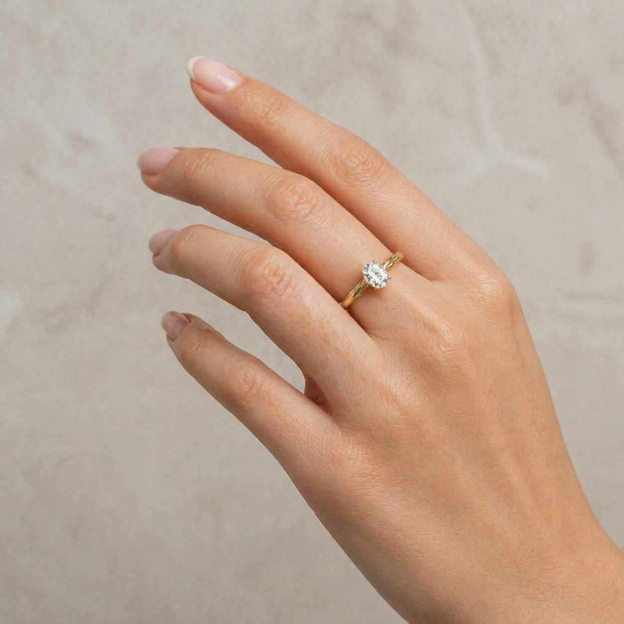 1.50 carat oval moissanite engagement ring, 10k/14k/18k solid gold minimalist engagement ring for women, oval cut ring, solitaire ring
