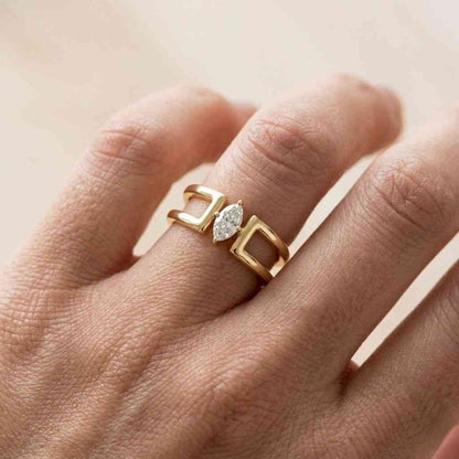 center stone ring bezel ring prong ring contemporary ring stylish ring yellow ring glossy ring premium ring feminine ring eye catching ring gift ring