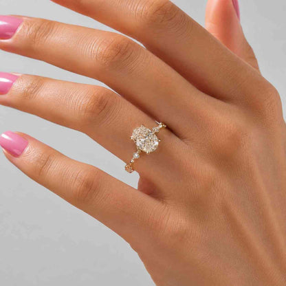 2.00ct Oval Lab Grown Diamond Engagement Ring, 14k Gold Lab Grown Diamond Ring, IGI Certified Diamond Ring, Oval Wedding Ring