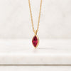 Marquise Birthstone Necklace Custom Leaf Necklace