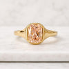 Champagne Elongeted Cushion Cut Moissanite Engagement Ring