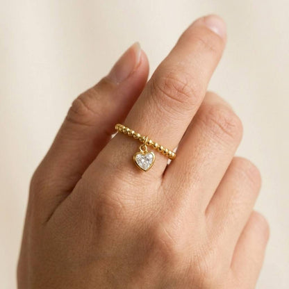 charm accessory heart accessory crystal accessory sparkle ring tiny charm ring slim band ring flexible ring comfort ring trendy jewelry modern jewelry elegant jewelry classic ring