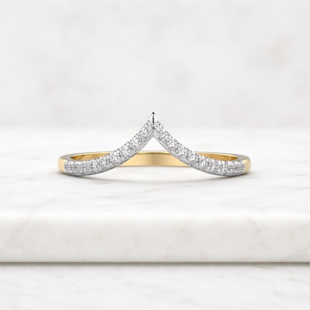 chevron ring v ring wishbone ring curved ring contour ring stacking ring wedding band ring enhancer ring nesting ring crown ring pointed ring pave ring