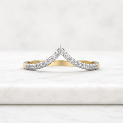 chevron ring v ring wishbone ring curved ring contour ring stacking ring wedding band ring enhancer ring nesting ring crown ring pointed ring pave ring