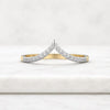 Yellow Gold Curved Pavé Lab Grown Diamond Wedding Band