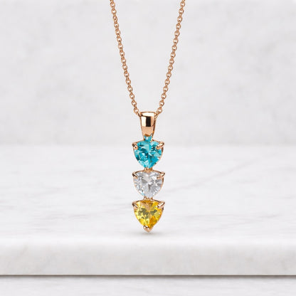 Gold Citrine Pendant Necklace · Trillion Pendant · Gold Necklace For Mom · New Mom Necklace · November Birthstone Necklace
