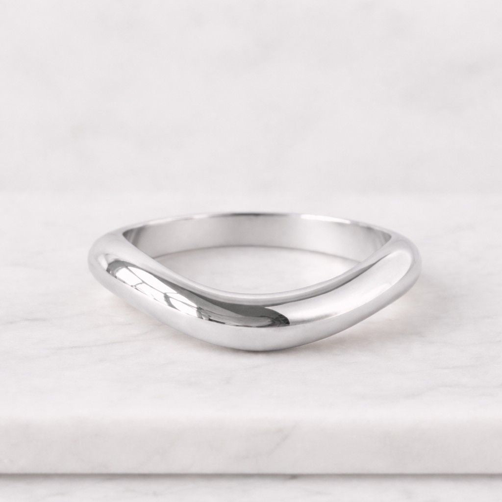 comfort fit ring fluid ring asymmetrical ring sleek ring shiny band ring unique band ring classic ring handmade ring artisan ring