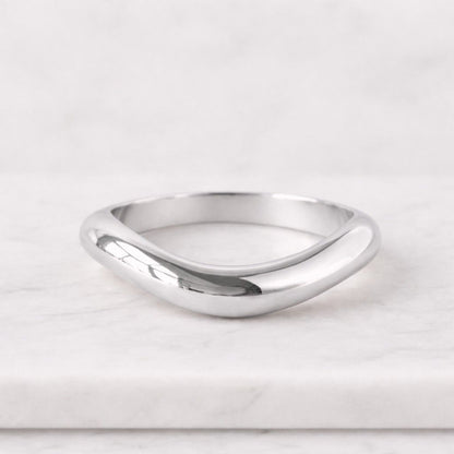 comfort fit ring fluid ring asymmetrical ring sleek ring shiny band ring unique band ring classic ring handmade ring artisan ring