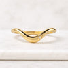 Gold Curved Lab Grown Diamond Star Ring