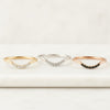 14K Solid Gold Curve Round Lab Grown Diamond Wedding Band