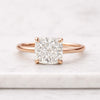 2.00 CT Cushion Cut Lab Grown Diamond Solitaire Engagement Ring