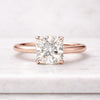 4.00 CT Cushion Cut Lab Grown Diamond Solitaire Engagement Ring