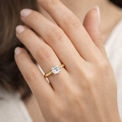 cushion cut ring solitaire engagement jewelry gold solitaire ring thin gold ring fine ring dainty jewelry bridal accessory classic jewelry