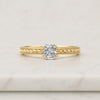 Cushion Cut Lab Grown Diamond Solitaire Engagement Ring