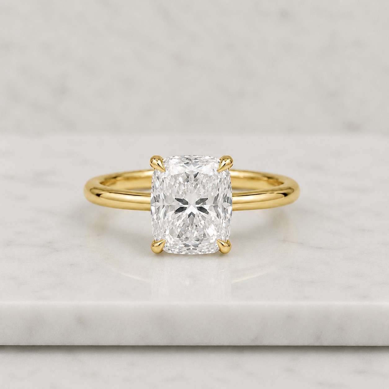 cushion cut ring solitaire ring silver ring hidden halo ring four prong ring skinny band ring promise ring women ring bridal ring luxury ring