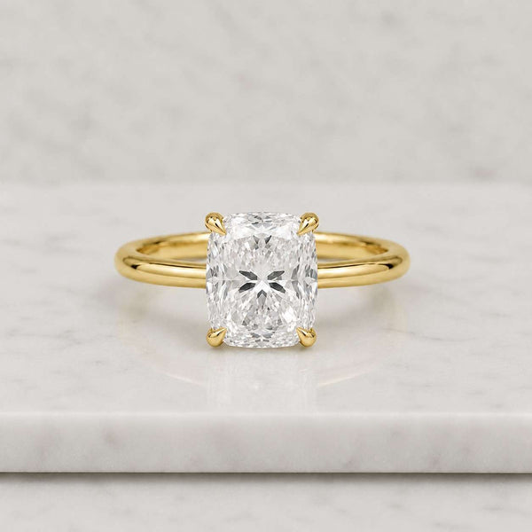 cushion cut ring solitaire ring silver ring hidden halo ring four prong ring skinny band ring promise ring women ring bridal ring luxury ring