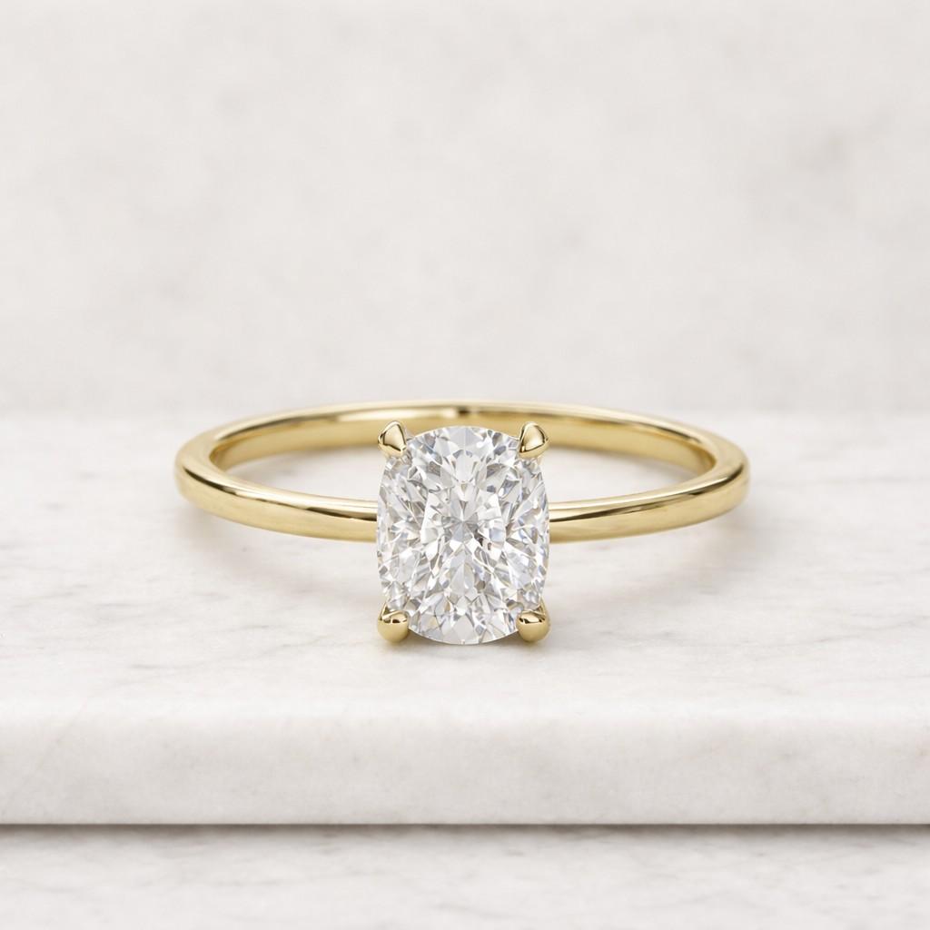 cushion ring solitaire ring gold ring thin band ring prong setting ring statement ring bridal ring promise ring luxury ring