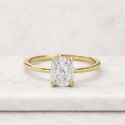 cushion ring solitaire ring gold ring thin band ring prong setting ring statement ring bridal ring promise ring luxury ring