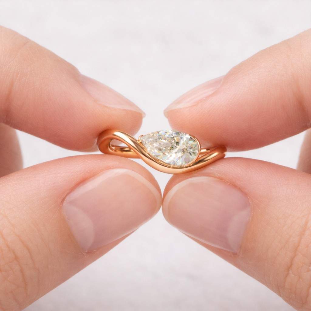 custom ring bridal ring gemstone ring crystal ring gold jewelry ring design ring band ring open ring sculptural ring