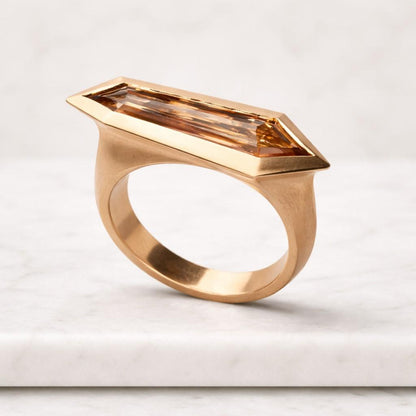 custom ring modern ring sleek ring architectural ring designer ring eye catching ring runway ring high fashion ring art jewelry ring fine jewelry ring wearable art ring