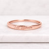 14K Solid Gold Personalized Till Death Band Custom Name Stacking Ring