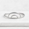 Double Arch Minimalist Ring In 14K White Gold