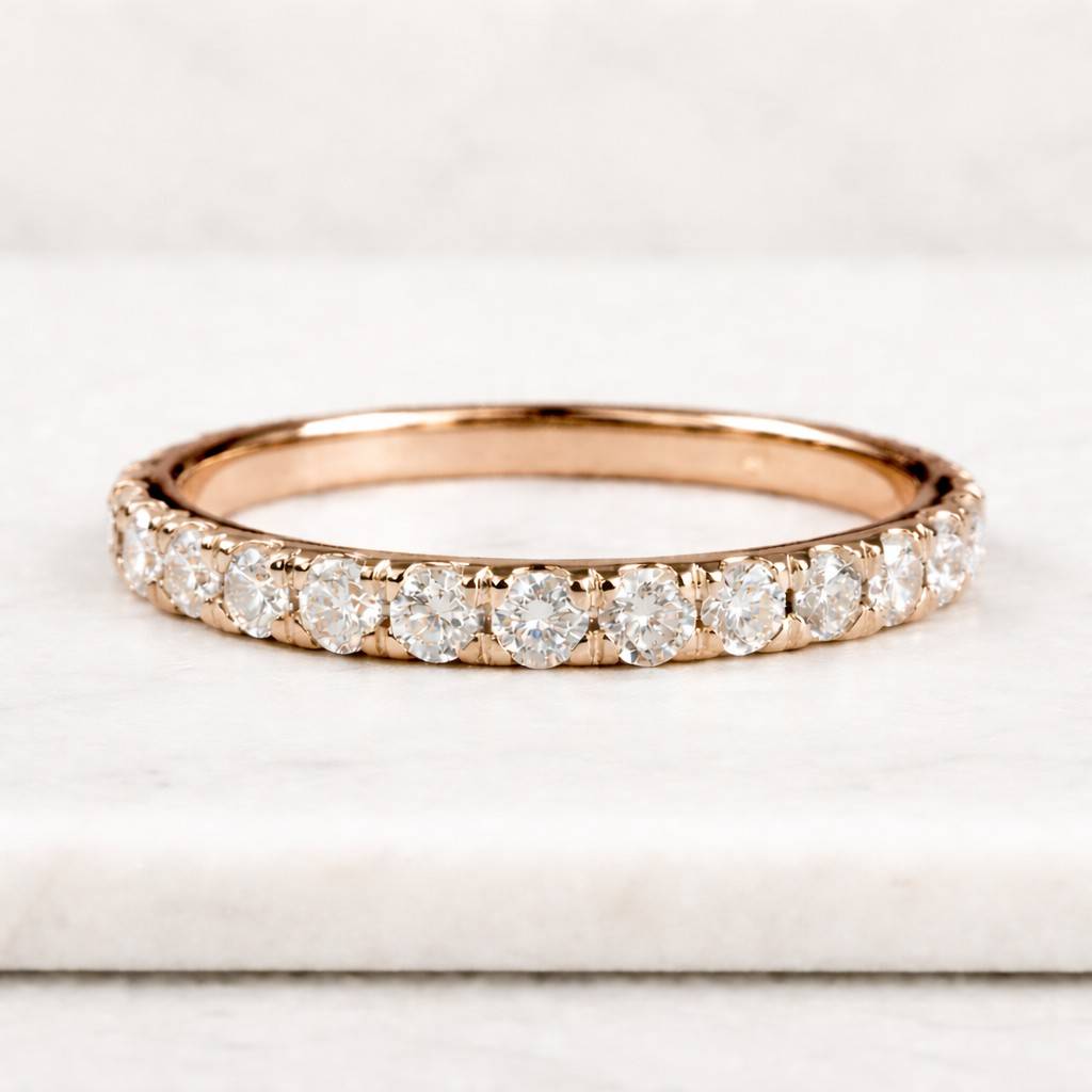 lab grown diamond full eternity band ring 1.80 ctw diamond wedding band round diamond engagement band comes with certificate
