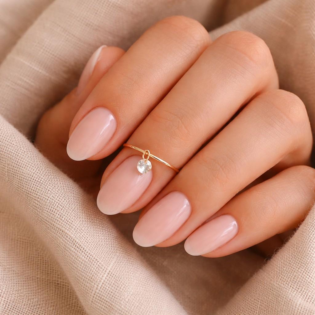 dangle ring charm ring gemstone ring birthstone ring thin ring stacking ring wire ring minimalist ring dainty ring gold ring tiny ring drop ring solitaire ring